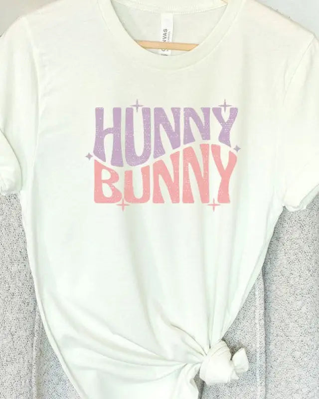 Pastel Star Hunny Bunny Easter Graphic Tee - Citron / S