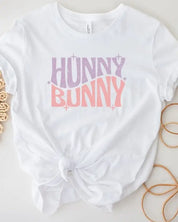 Pastel Star Hunny Bunny Easter Graphic Tee - White / S