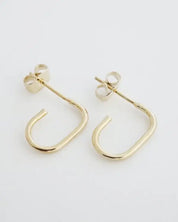 Paulette Oblong Hoops - Gold / One Size