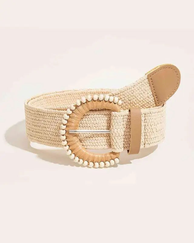 Pearl Braid Belt - Camel / Os