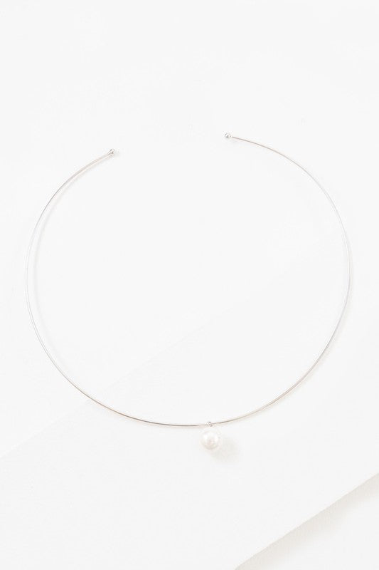 Pearl of the Sea Choker Necklace - Silver / OS