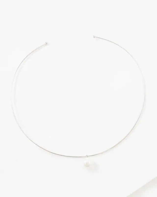 Pearl of the Sea Choker Necklace - Silver / OS