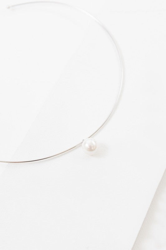 Pearl of the Sea Choker Necklace - Silver / OS