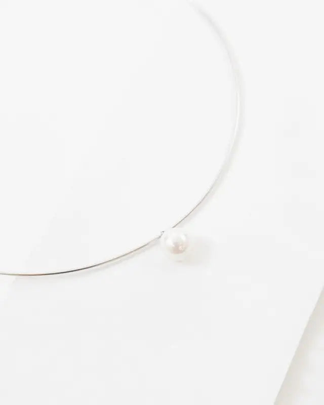 Pearl of the Sea Choker Necklace - Silver / OS