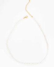 Pearl Strand Choker Necklace - OS