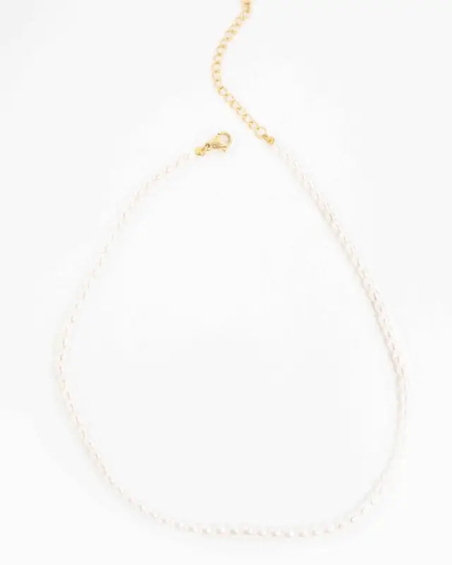 Pearl Strand Choker Necklace - OS