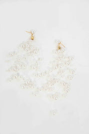 Pearl Waterfall Drop Earrings - OS