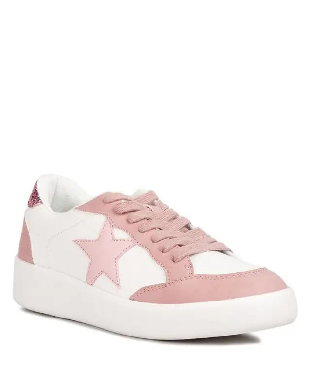 Perry Glitter Detail Star Sneakers - Pink / 5