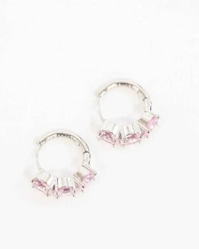 Pick Pink Hoop Earrings