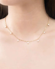 Pilgrimage Pearl Charm Necklace - OS