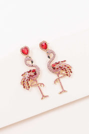 Pink Flamingo Drop Earrings - Pink / Os - Rings