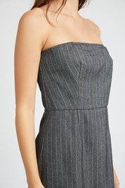 PINSTRIPE TUBE MINI DRESS - Dresses