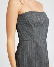 PINSTRIPE TUBE MINI DRESS - Dresses