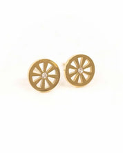 Pinwheel Stud Earrings - Gold / OS