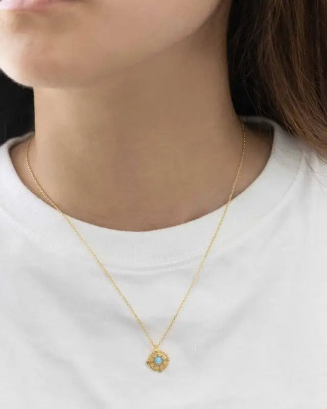 Pixum Compass Stone Necklace