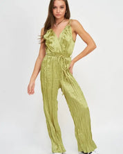 Pleared Wide Leg Jumpsuit