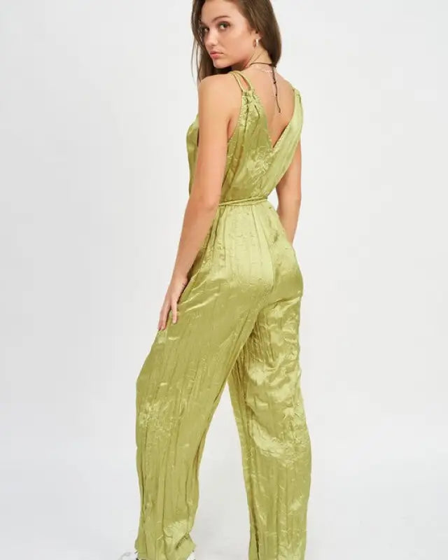 Pleared Wide Leg Jumpsuit