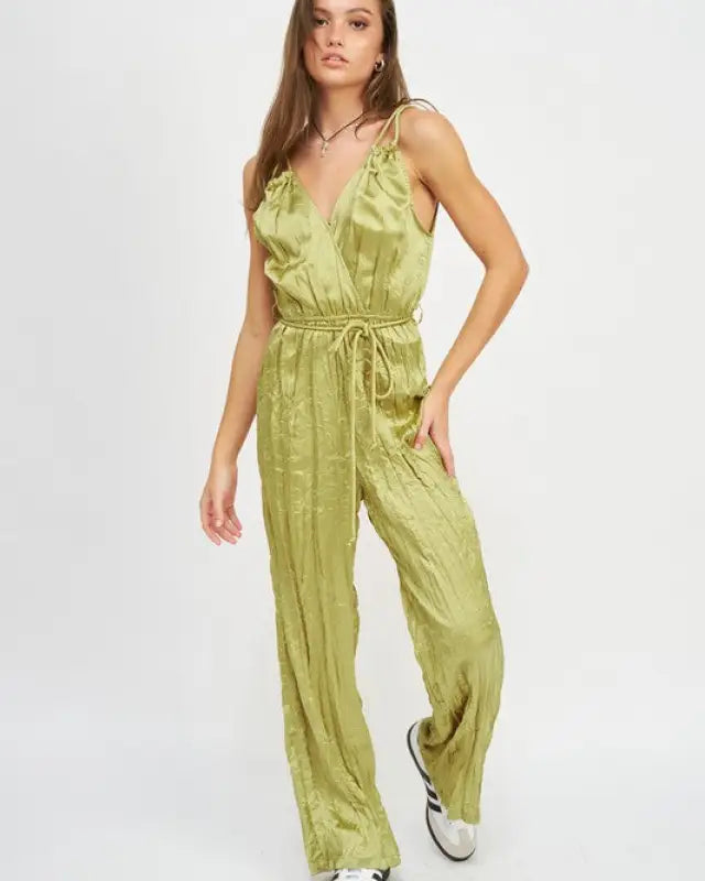 Pleared Wide Leg Jumpsuit