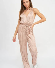 Pleared Wide Leg Jumpsuit