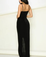 Pleasure Is Mine Front Cutout Maxi Dress