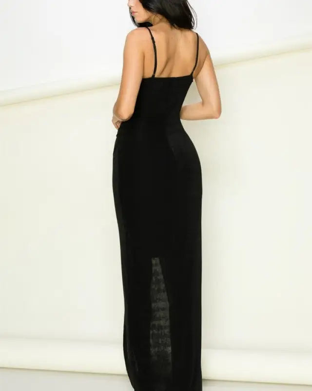 Pleasure Is Mine Front Cutout Maxi Dress