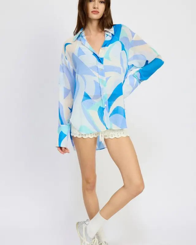 PRINTED OVERSIZED SHIRT