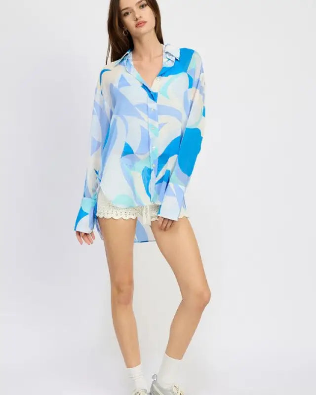 PRINTED OVERSIZED SHIRT