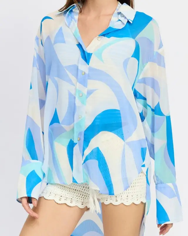 PRINTED OVERSIZED SHIRT