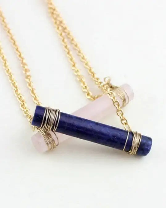 Quartz Cylinder Necklace