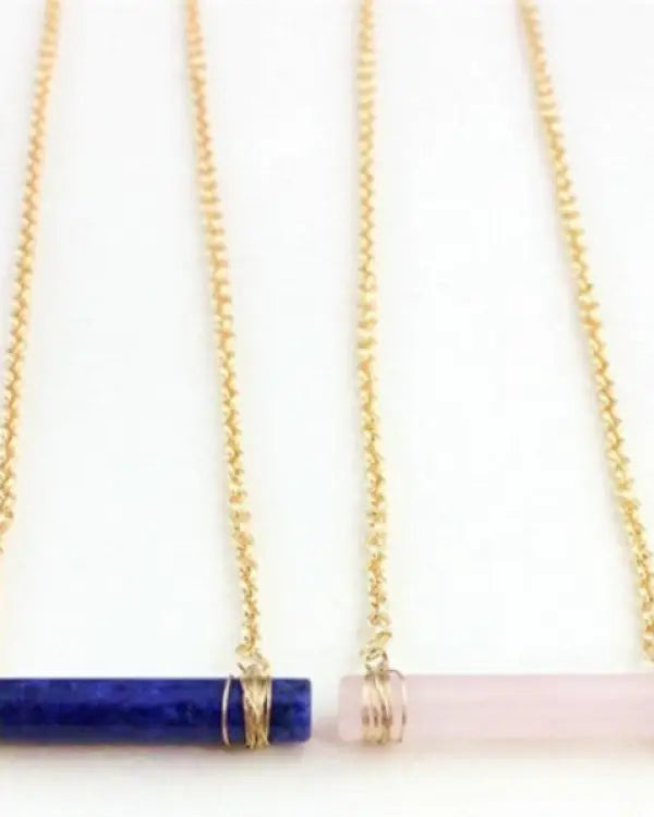 Quartz Cylinder Necklace