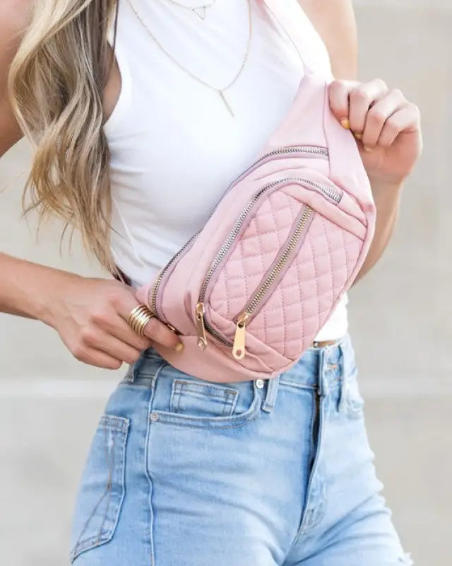 Quilted Belt Sling Bum Bag