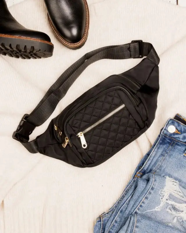 Quilted Belt Sling Bum Bag