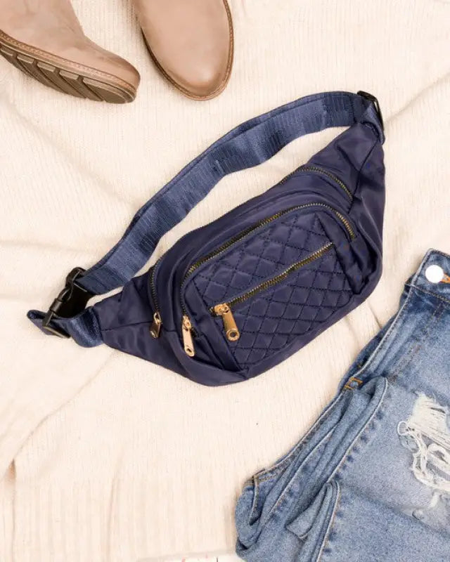 Quilted Belt Sling Bum Bag