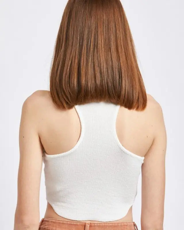 RACER BACK CROPPPED TANK TOP