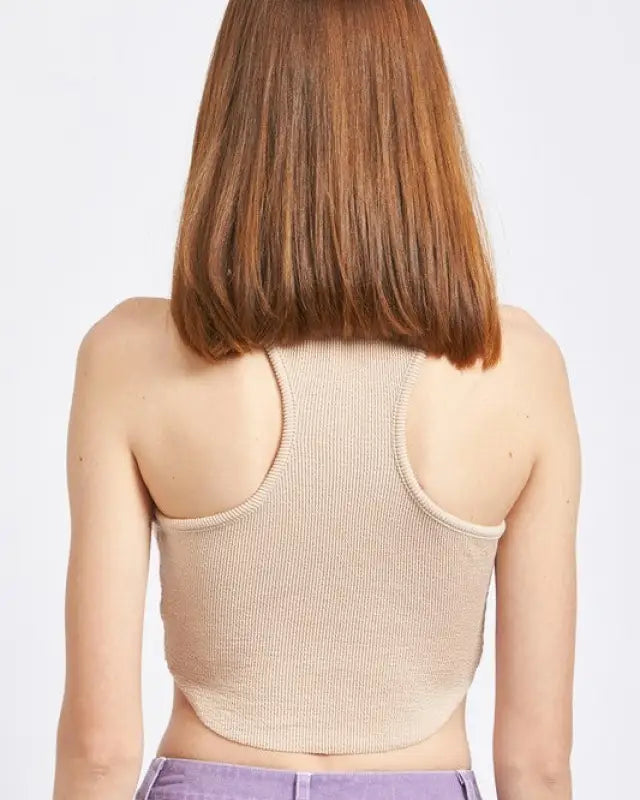 RACER BACK CROPPPED TANK TOP