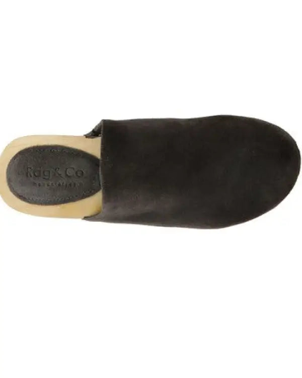 RAG & CO DARCIE TAUPE SUEDE CLOGS