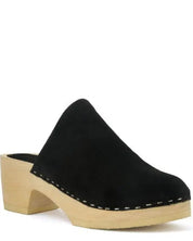 RAG & CO DARCIE TAUPE SUEDE CLOGS - Black / 5