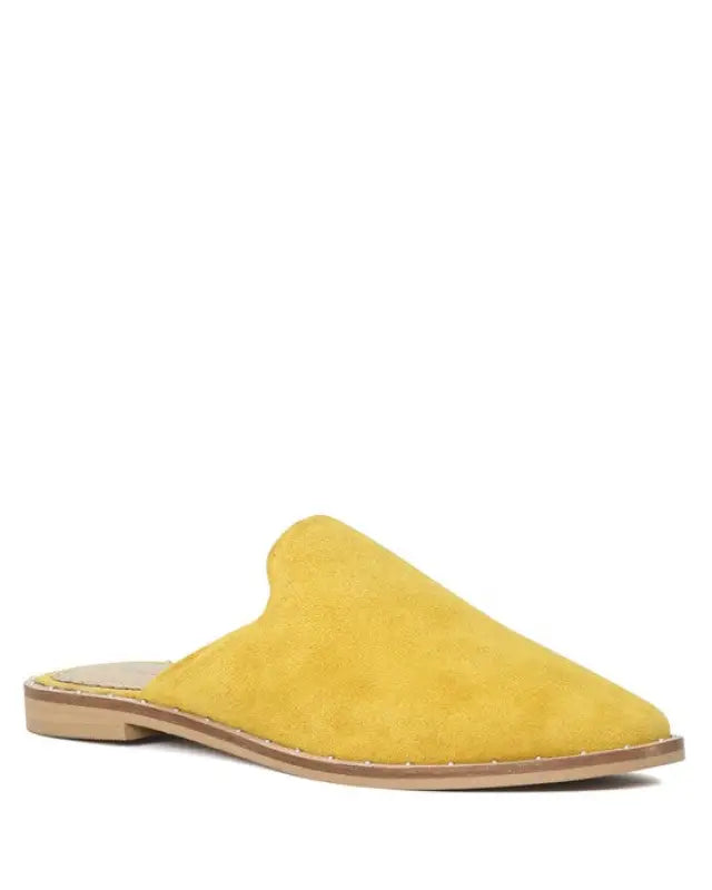 RAG & CO LIA CANVAS MULES - Mustard / 5