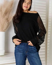 Raglan Sleeve Top - Black / S