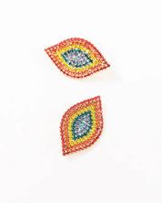 Rainbow Spindle Earrings - Multi / OS