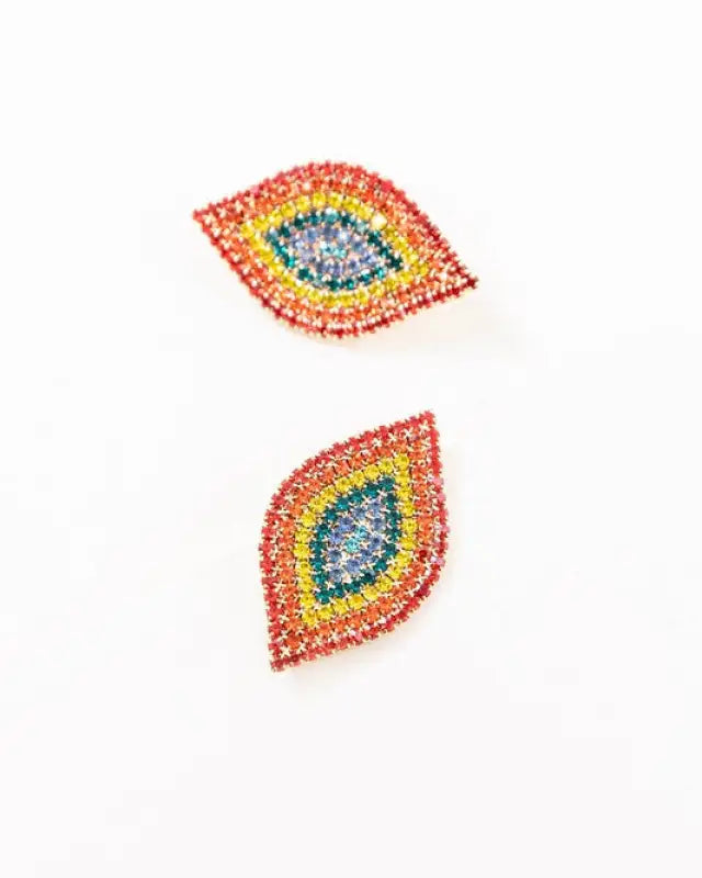 Rainbow Spindle Earrings - Multi / OS