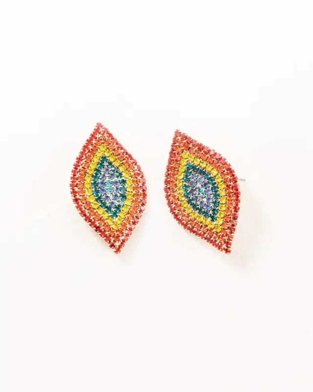 Rainbow Spindle Earrings - Multi / OS