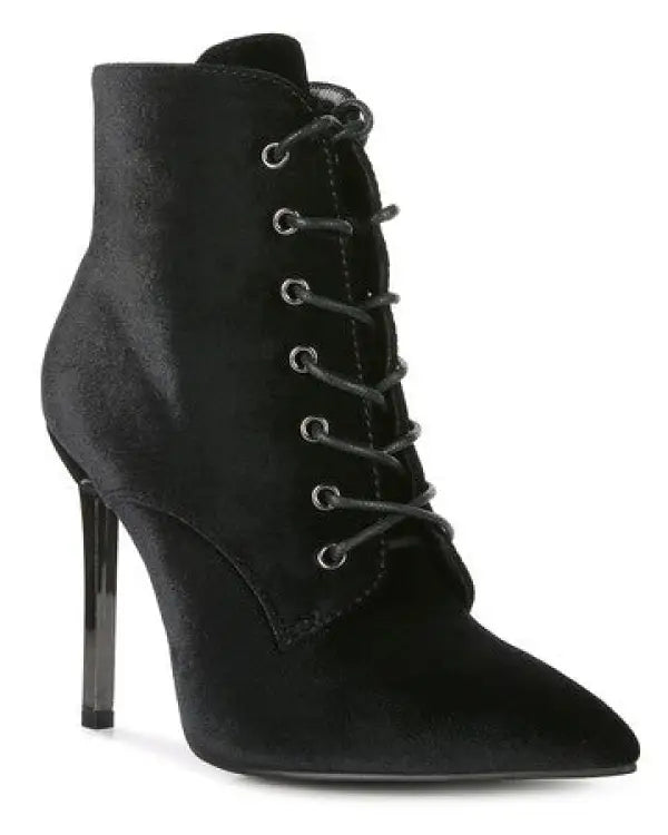 Randi Bornsta Velvet High Heeled Velvet Boots