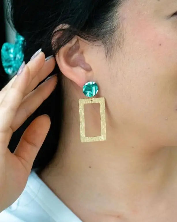 Rebecca Earrings - Sea Green - Sea Green / OneSize