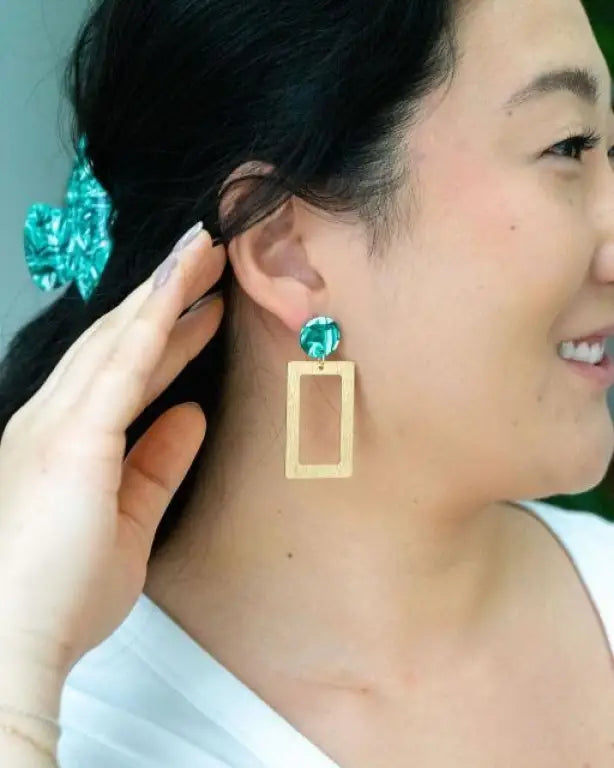 Rebecca Earrings - Sea Green - Sea Green / OneSize