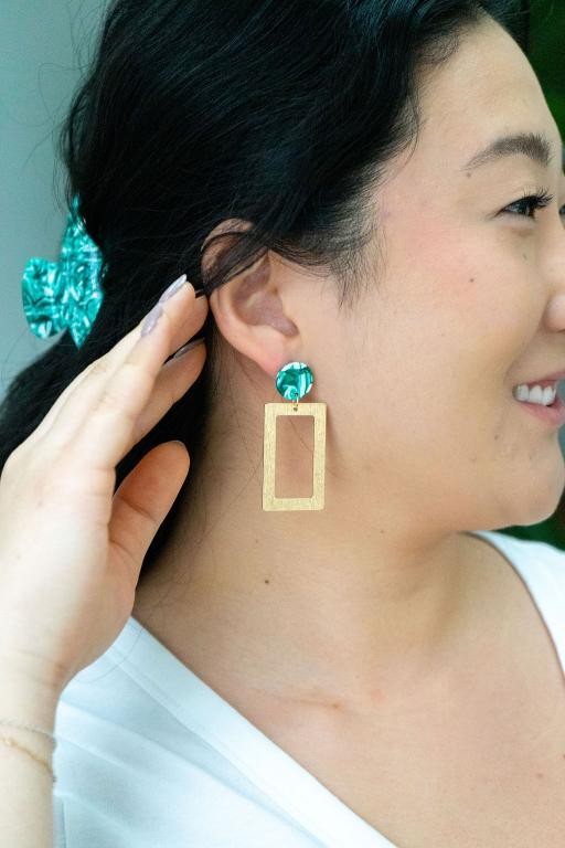 Rebecca Earrings - Sea Green - Sea Green / OneSize