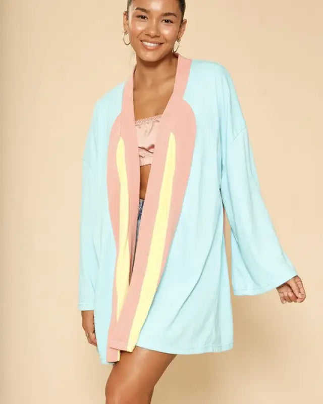 Retro arch terry cloth novelty robe