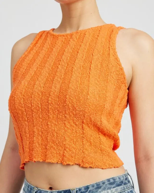 RIB CROPPED TANK TOP