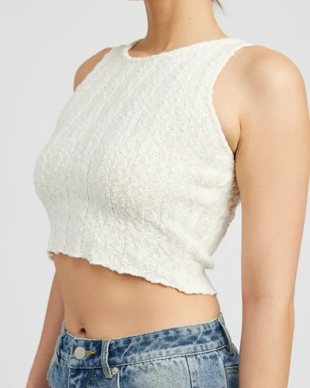 RIB CROPPED TANK TOP