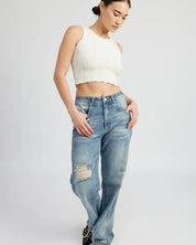 RIB CROPPED TANK TOP